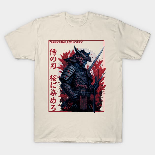 The Samurai's Blade , Japanese typography, Design T-Shirt by Imaginator Studio